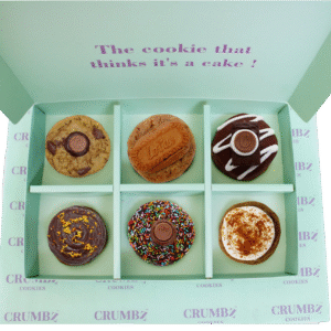The Crumbz Classics box of 6 Cookies